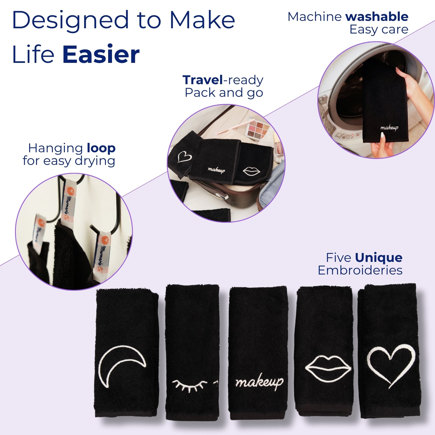 Bamboo Makeup Towels Set