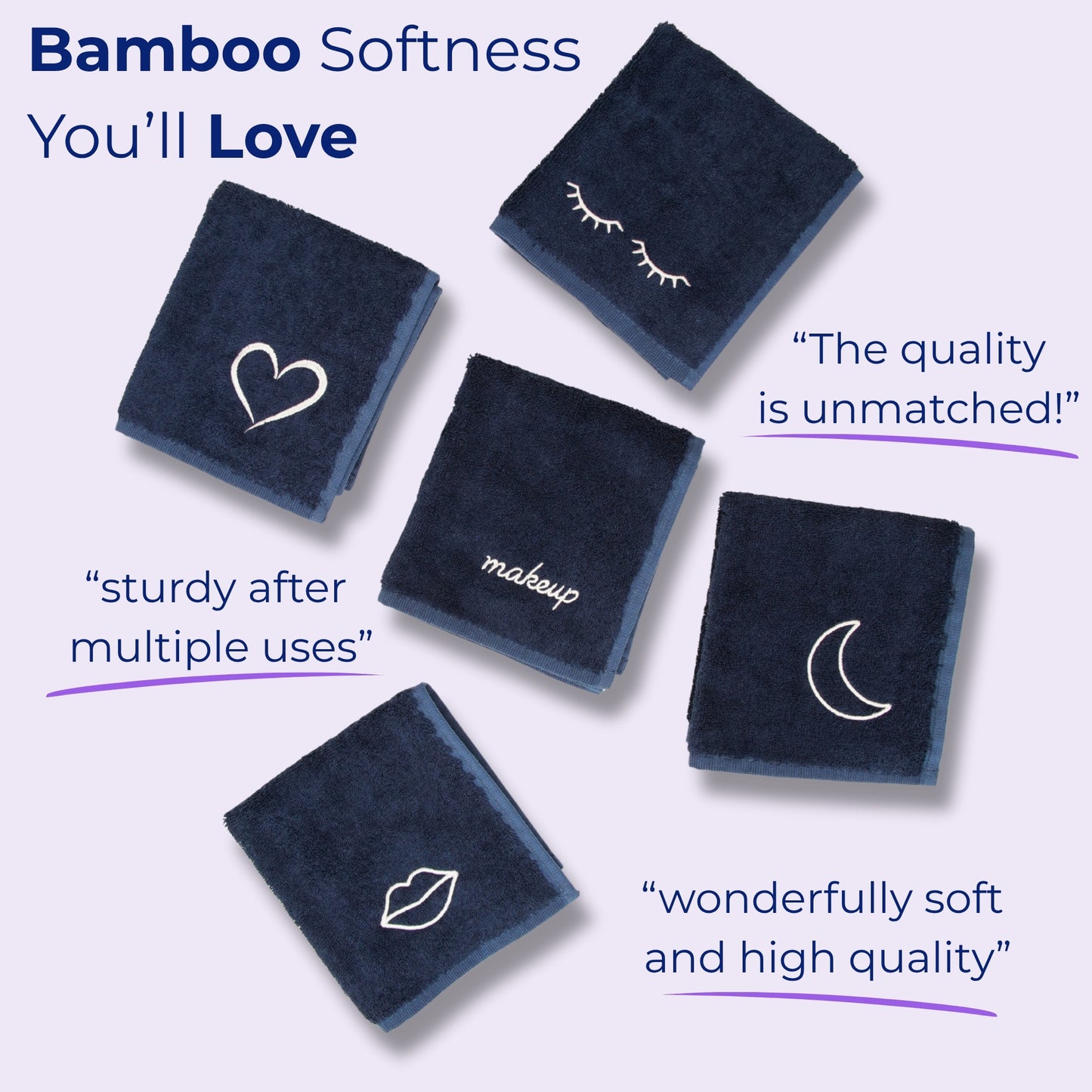 Bamboo Makeup Towels Set